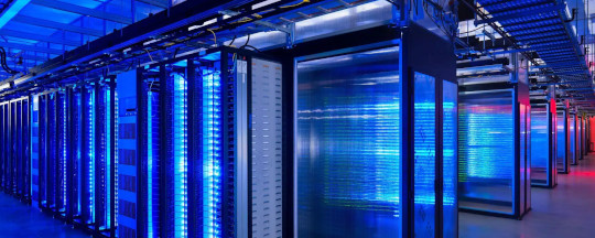 A computer data center.